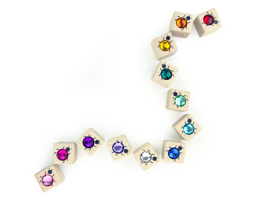 12 pc. Twelve Little Ladybugs Gem Blocks