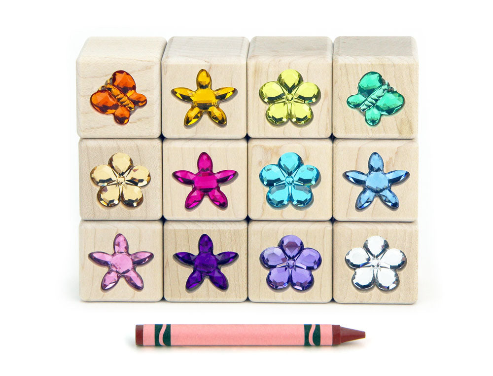 12 pc. Flower Garden Gem Blocks