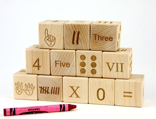 12 pc. Number Style Blocks