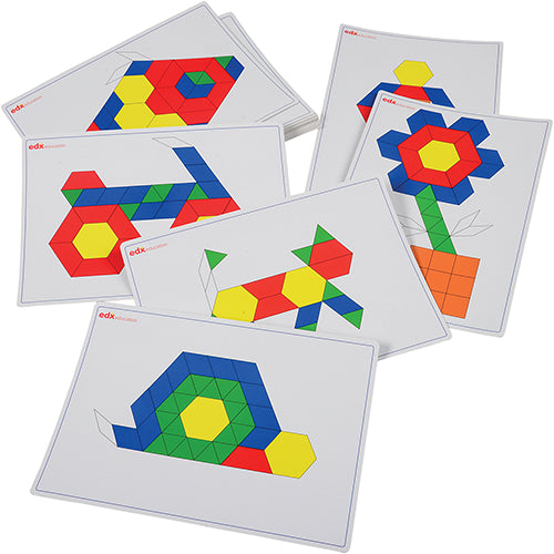 Wood Pattern Blocks w/Activity Cards