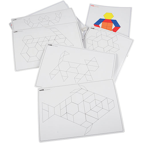 Wood Pattern Blocks w/Activity Cards